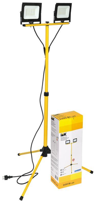 Рекомендуем купить Прожектор светодиодный СДО 06-2x50Ш 6500К IP65 штатив черн. IEK LPDO606-2X050-65-K02