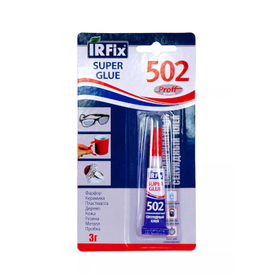 Рекомендуем купить Цианоакрилатный секундный клей IRFix Super Glue 502, 3 г