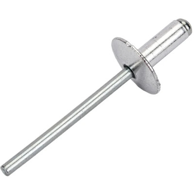 Рекомендуем купить Заклепка вытяжная открытая 4x14 с увеличенным бортом 12 мм, алюминий / оц. сталь