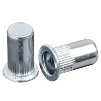 Купить заклепка м6x22 закрытая с внутренней резьбой, насечками и цилиндрическим бортом, оц. сталь оптом | ПРОТОРГ