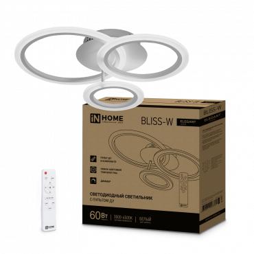 Рекомендуем купить Светильник светодиодный ELEGANT BLISS-W 60Вт 230В 3000-6500К 4700лм 500х500х140мм с пультом ДУ бел. IN HOME 4690612043364