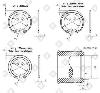 DIN 472 1.4122 J 16X1,0 - №3