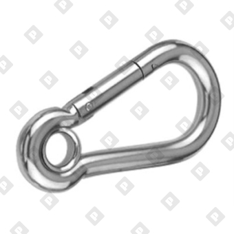 Карабин пружинный с кольцом ART 8250 7x70, нерж. сталь A4 - №1