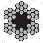 Трос для растяжки DIN 3055 Ø14 мм, конструкция 6х7, оц. сталь - №2