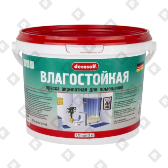 Краска Pufas Decoself влагостойкая, белая, мороз. (1,72 л) - №1