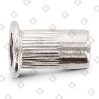 Заклепка-гайка ART 1025 M6х16 с насечками  и цилиндрическим бортиком, нерж. сталь A2 - №2