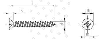 DIN 7982 A4 C 3,9X28 H - №4