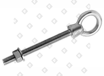 Рым-болт ART 8267 М6х60 с шайбой и гайкой, нерж. сталь А4 - №3