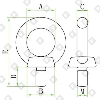 Рым-болт DIN 580 M24, нерж. сталь A4 - №2