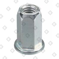 Заклепка М4x11.5 шестигранная с внутренней резьбой и цилиндрическим бортом, нерж. сталь A2 - №1