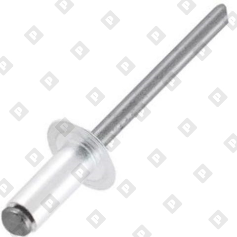 Заклепка вытяжная открытая 4x20 со стандартным бортом, алюминий / сталь - №1