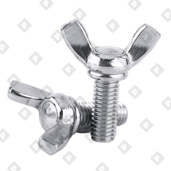 Винт DIN 316 M5x50 барашковый с прямыми лепестками американской формы, кл. пр. 4.8, оц. сталь - №1