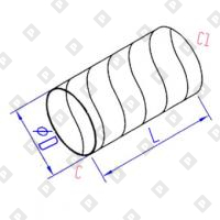 Воздуховод круглого сечения спирально-навивной - №1
