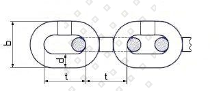 Цепь короткозвенная DIN 766 Ø7 мм, оц. сталь - №2