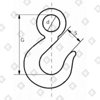 Крюк чалочный 320А 3.2 т, грузовой, кл.пр. 8 - №2