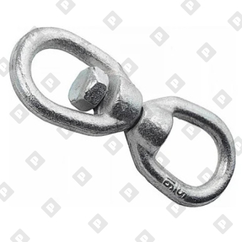 Вертлюг 32мм петля-петля, оц. сталь - №1
