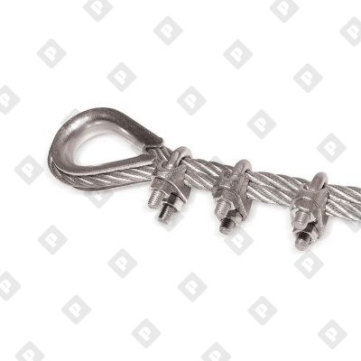 Зажим DIN 1142 усиленный для троса Ø40мм, оц. сталь - №3