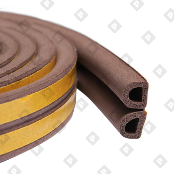 Уплотнитель сдвоенный типа D, коричневый, 1 пог.м - №1