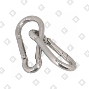 Карабин пожарный din 5299С 10x100, оц. сталь - №3