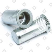 Заклепка M8x28 закрытая с внутренней резьбой и потайным бортиком, с насечками, оц. сталь - №1