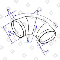 Отвод круглого сечения 90 градусов - №1