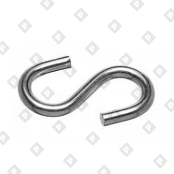 Крючок S-образный 6 мм, оц. сталь - №1