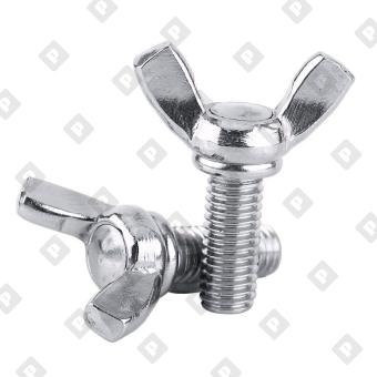 Винт DIN 316 M6x50 барашковый с прямыми лепестками американской формы, кл. пр. 4.8, оц. сталь - №1