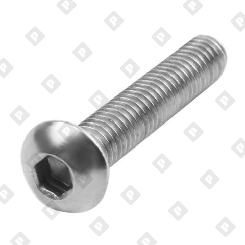 Винт ISO 7380-1 М 6х40 с полукр. головкой, кл.пр.10.9, оц. сталь - №1