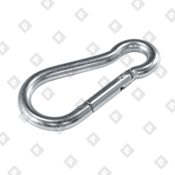 Карабин пожарный din 5299С 10x100, оц. сталь - №1